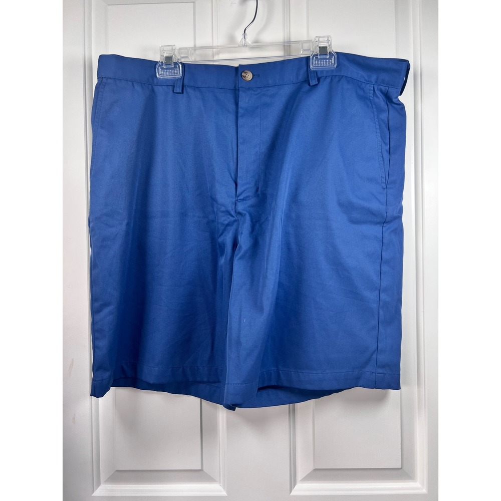 Vineyard Vines Links Shorts Mens 40 Blue Performance Golf Chino Flat Front Whale